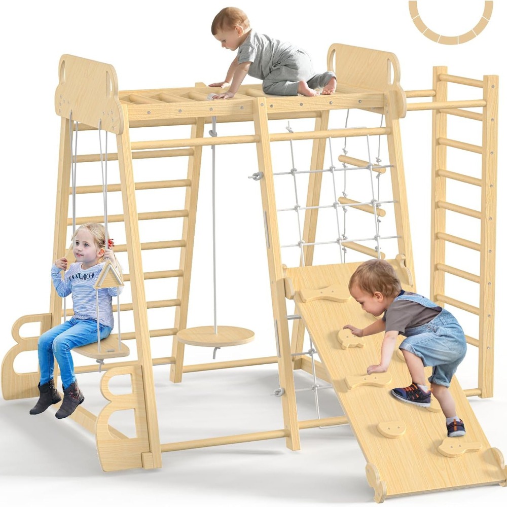 Kids Outdoor Climbing Frame - Parco Giochi Interno 9-in-1 per Bambini,